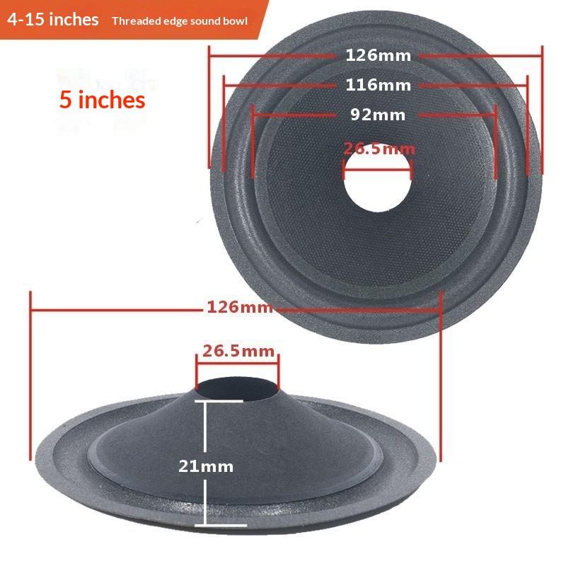 1 Pezzo Cono di Carta Woofer per Altoparlante 4/5/6.5/8/10/12 Pollici Kit di Riparazione Bobina Mobile con Sospensione in Schiuma Per Home Theater Studio Sistema Fai da Te