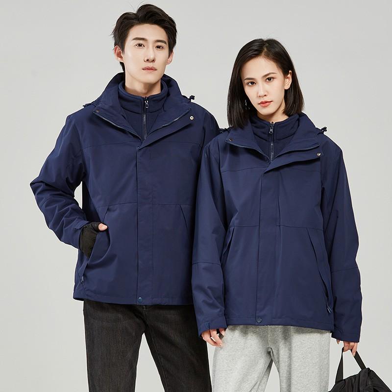 3-in-1 Waterproof Windproof Hiking Jacket With Removable Fleece Liner Men Women Winter Outdoor Camping Trekking