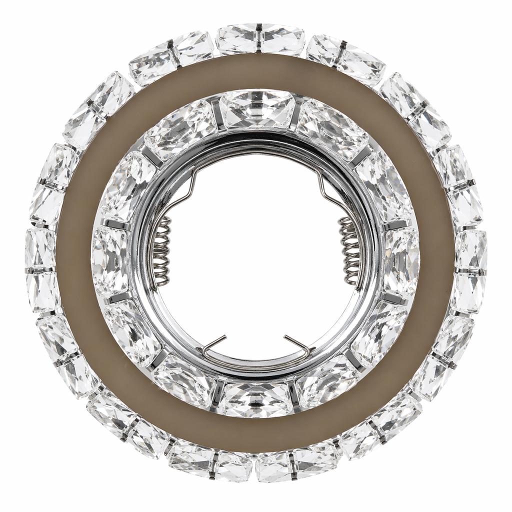 Gold Chrome Crystal Recessed Spotlight Mount Frame GU10/MR16 Lamp Holder Socket Spotlight Bracket Fitting Spot Lighting Fixture