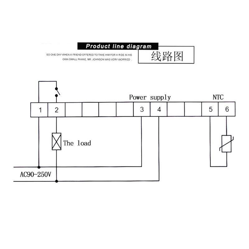 Digitaler LED-Temperaturregler Heizung Celsius Thermostat Relais LED-Ausgang mit NTC-Sensorsonde AC 90-250V