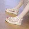Roman sandals women's 2025 new summer wear fashion and high sense with skirt non-slip and not tired women's shoes