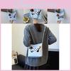 Trendy Korean Style Cute Bucket Bag For Women In Plaid Dog Print Design Perfect For Casual Outings