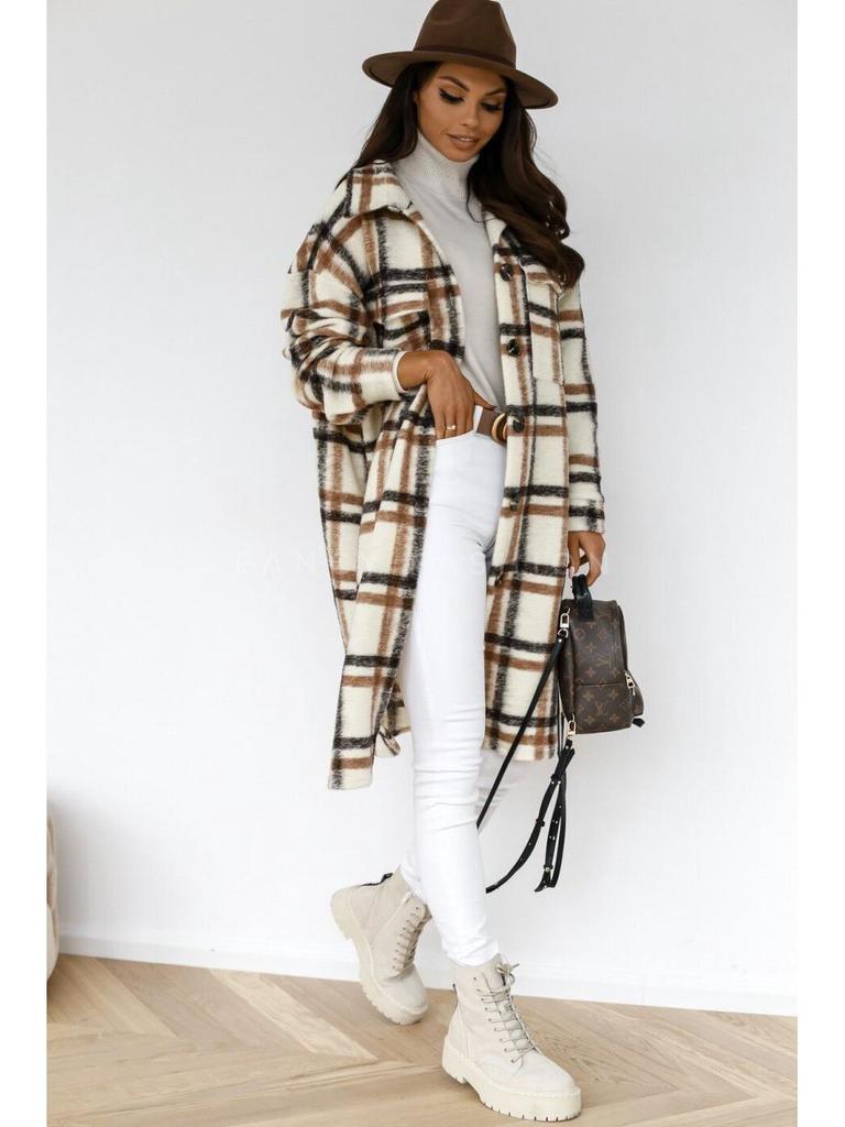 2025 Trending Long Sleeve Plaid Print Jacket Shirt for Spring and Autumn