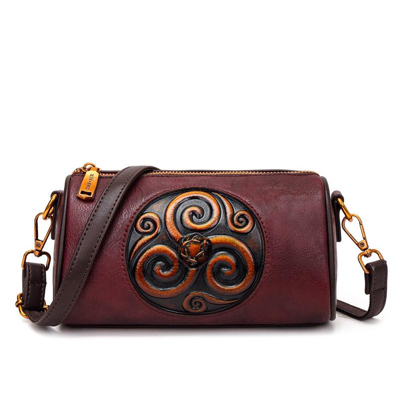 Embossed Women's Bag, Single Shoulder Crossbody Bag, Middle-aged Women's Bag, Large Capacity Carved Casual Bag, Mom Bag, Trendy