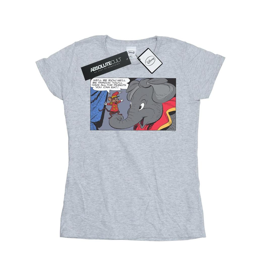 Disney Womens/Ladies Dumbo Rich And Famous Cotton T-Shirt