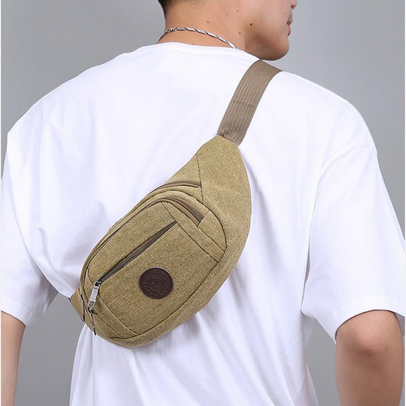 Men'S Outdoor Waist Pack Chest Pack Rainproof Lightweight Wear-Resistant Suitable For Hiking Running Outdoor Activities