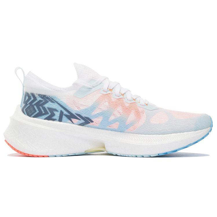 Li Ning Fei Dian Discovery One Piece Woven Low Top Running Shoes Women Sneaker White Blue ARMS008-1