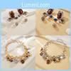 Retro Inspired High-end Faux Pearl And Gemstone Metal Earrings For Women