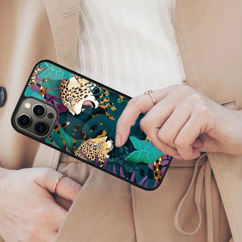 Classic Leopard Tiger Magnetic Phone Case For APPLE iPhone 17 Air 16 14 13 12 Pro Max 15 Plus Wireless Charge With MagSafe Cover