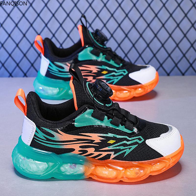 Весенне-осенняя детская дышащая сетчатая детская спортивная повседневная обувь — фото 8