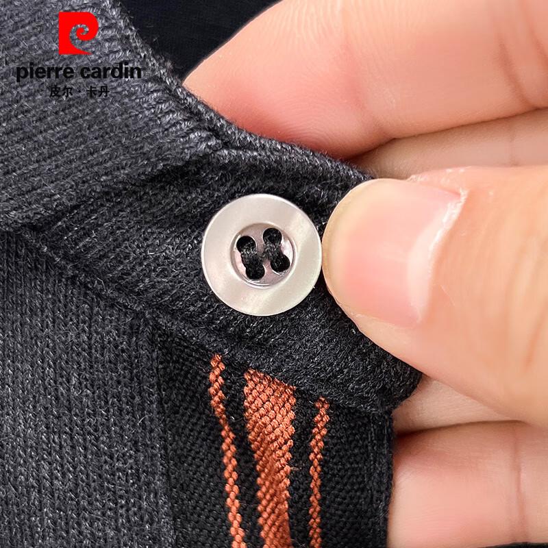 Pierre Cardin Men's Long-Sleeve Cashmere Silk Blend Polo Shirt