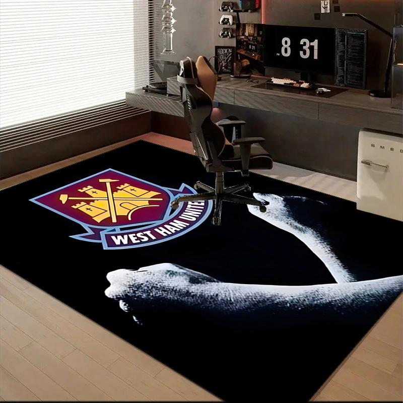 hammer Football Printed Office Carpet Chair Cushion  Entryway Rug, Rugs for Living Room, Bedroom Christmas gifts
