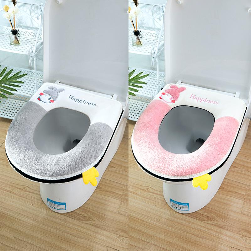 Large zipper toilet cover toilet cover household four-season universal ring Default