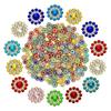 200Pcs Flower Shape Sew On Rhinestones Flatback Rhinestones Clear Glass Stone with Hole For Clothing Dress Bag Jewelry
