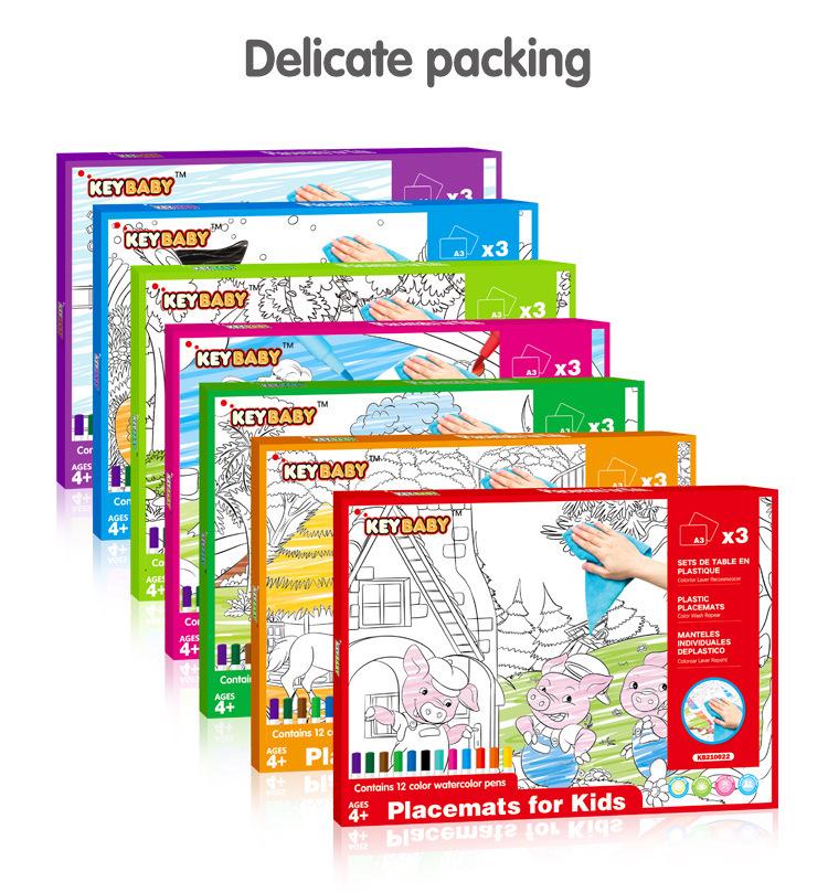Keybaby Sihirli Su Çizim Kitabı: Çocuklar İçin Anında Ortaya Çıkan Renk Değiştiren Eğitici Kitap