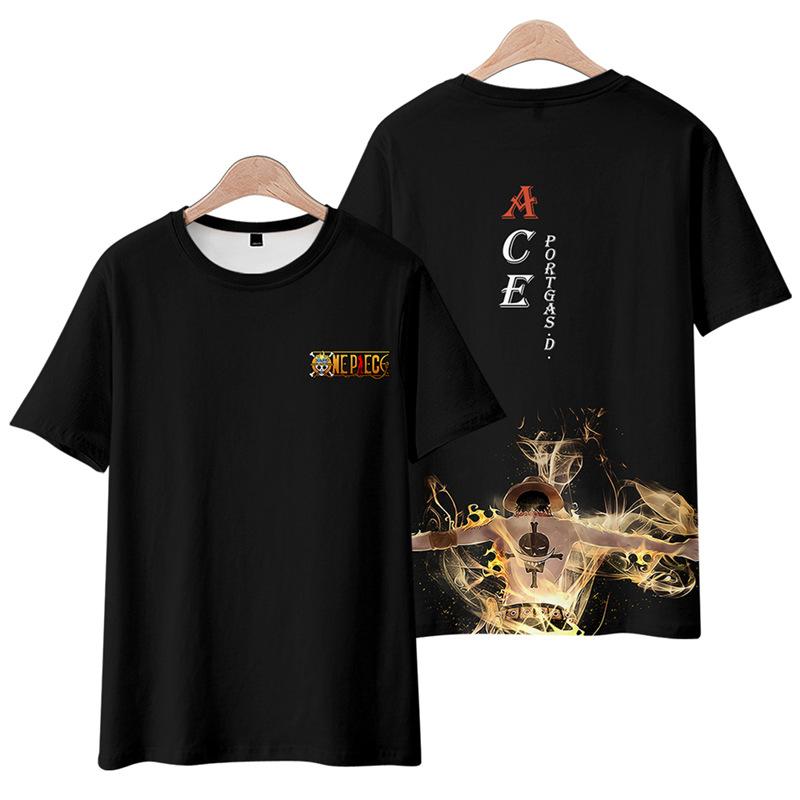 15 barev ONE PIECE Anime Dámská Pánská trička Anime Tričko Kreslený potisk O-výstřih Nadměrná velikost Krátký rukáv Móda Pánské oblečení Streetwear