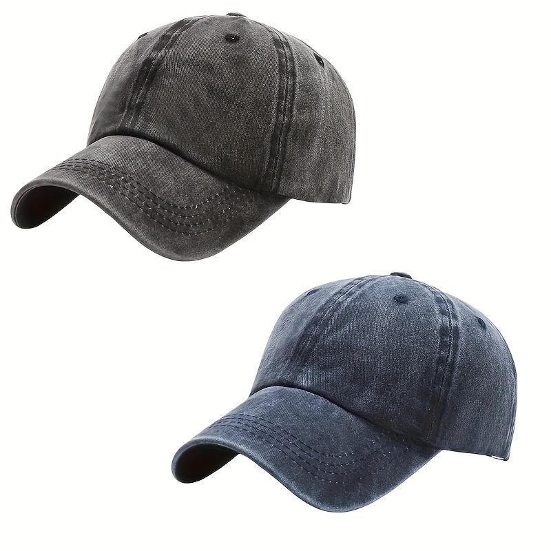 Solid Washed Denim Baseball Cap Vintage Unisex Cotton Sport Hat Outdoor Soft Top Breathable Versatile Sunshade Caps Women Men