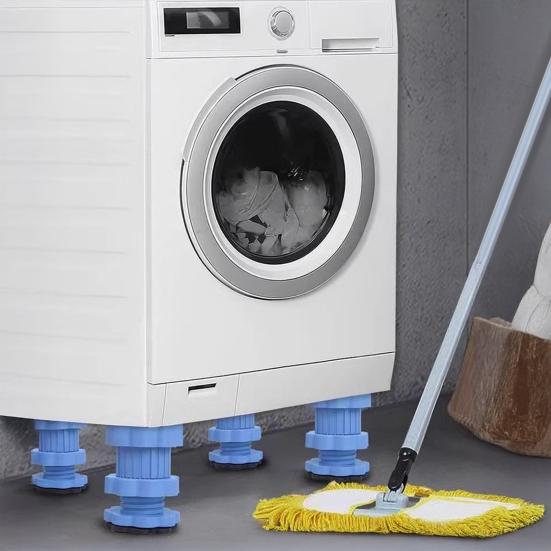 Yousheng 4Pcs Washing Machine Mat Universal Heightening Pads Easy Installation Anti-Vibration Shock Absorbing Washer Dryer Foot Pads