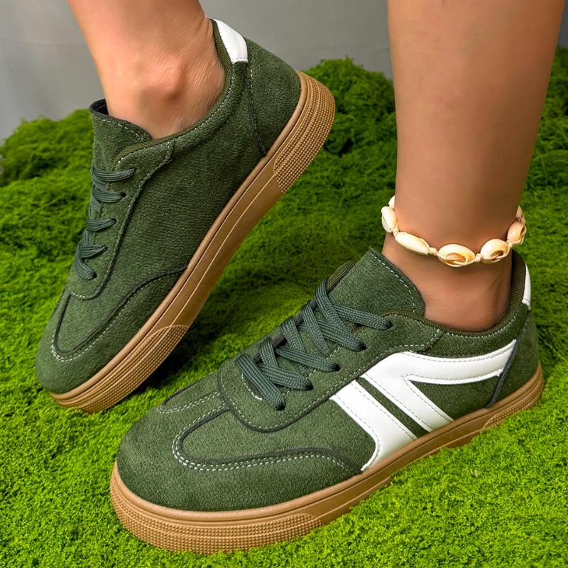 Women New Designer Lace Up Baotou Outdoor Shoes Women Casual Fashion Comfort All-match Casual Running Shoes Zapatos De Mujer