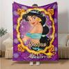 Custom 1pc Aladdin's Magical Adventure Blanket, Soft And Comfortable Blanket, Casual Warm, Camping Travel Blanket, Birthday Gift Q910228