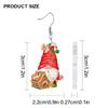 2D Flat 4-Pairs Cute Christmas Candy House Gnome Acrylic Dangle Earrings Festive Party Jewelry, Perfect Holiday Gift for Women