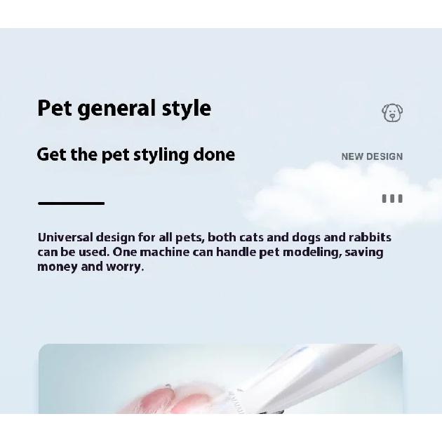 Upgrade Dog Paw Trimmer with LED Light Waterproof Portable Pet Hair Trimmer with Display Dog Clippers Grooming 18mm Widen Blade
