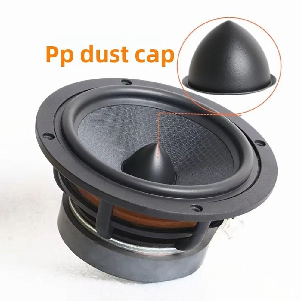 1/4Pcs Durable 35/40/45/50mm Speaker Dust Cover Black Tip Coned Dust Caps PP Protective Sleeve Speaker Repair Parts Accessories