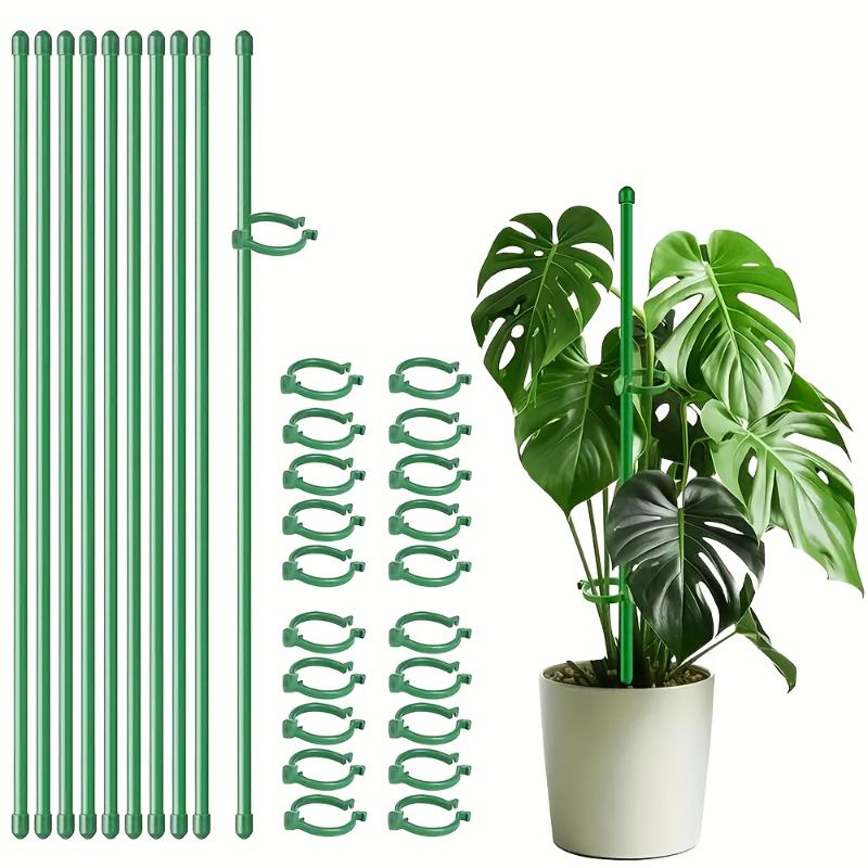 10set Plant Support Piles Plant Climbing Support Frame Green Plant Support Rods For Potted Tomatoes Peonies Lilies Roses