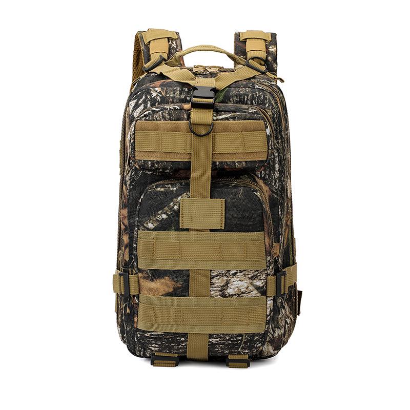 Camouflage 3P Tactical Backpack: Small Outdoor & Travel Bag with Shoulder Strap for Backpacking & Mountaineering