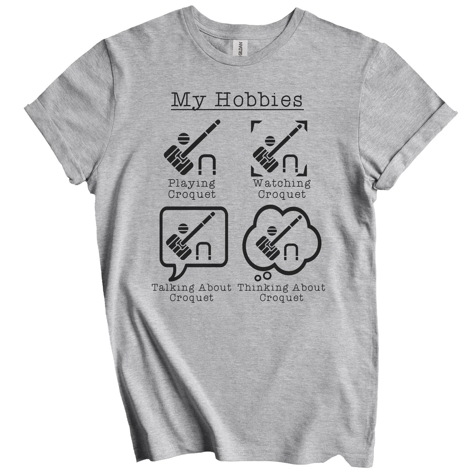 My Hobbies Playing Croquet Funny Croquet Player T-Shirt S