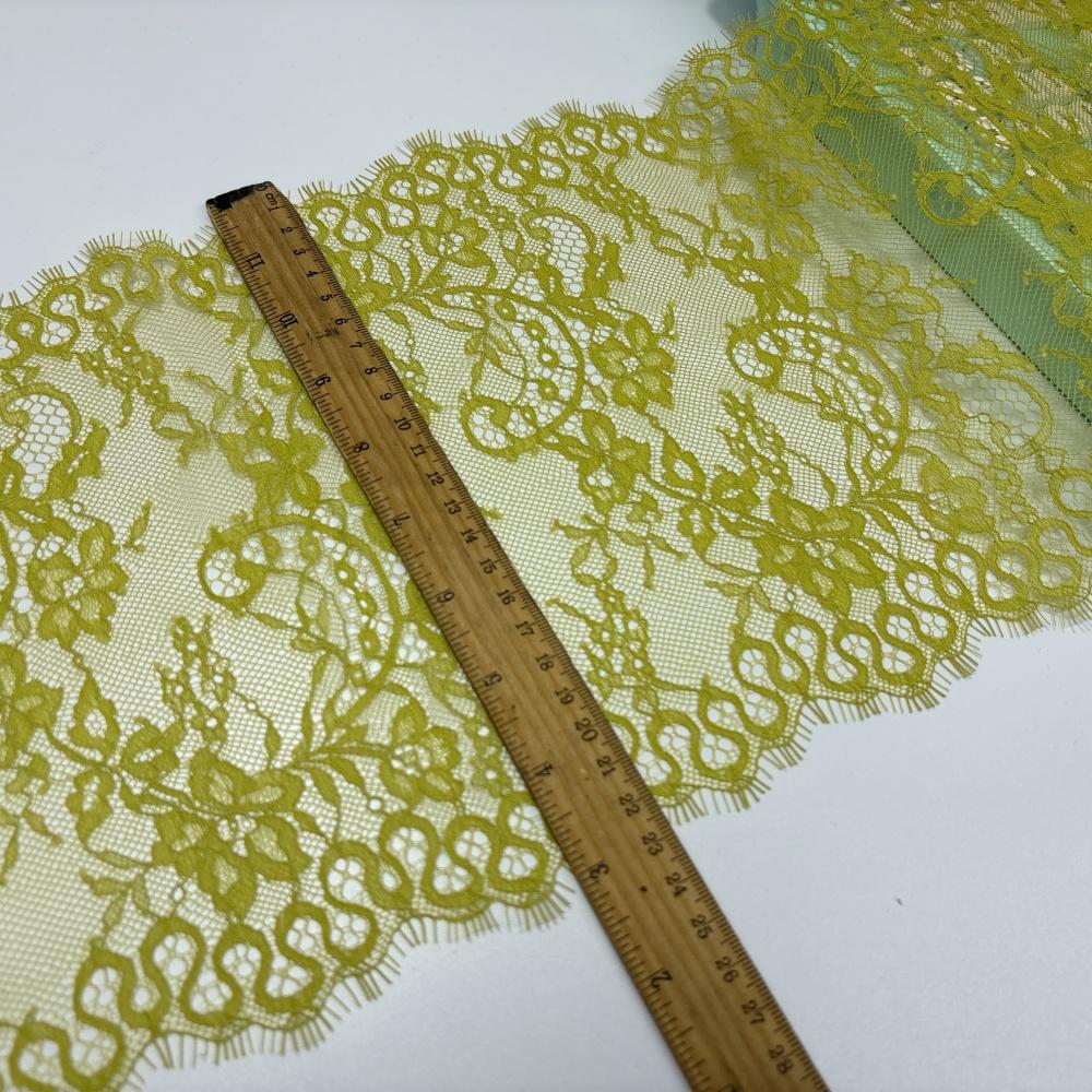 3m X 22cm Chantilly Lace, Inelastic French Eyelash Lace Fabric for Sewing, Bra, Underwear, Lingerie, Dress, Garment, Crafting
