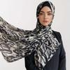 Hot Sale Leopard Print Chiffon Hijab Muslim Women Scarf Breathable Malaysian Headscarf Wraps Shawls Tudung Bawal