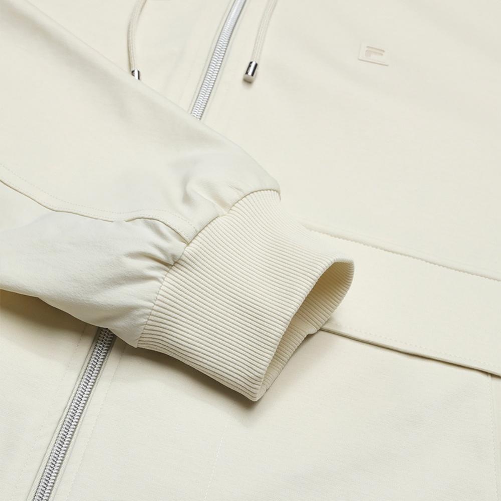 Fila White Fashion Classic Simple Casual Versatile Comfortable Knitted Hooded Jacket Women Jacket F61W533501FIV