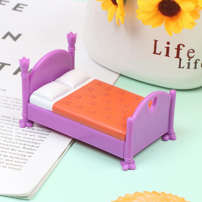 style Different 1/12 Dollhouse Mini Bedroom Bed Dressing Table Mirror Closet Bunk Bed Dollhouse Home Furniture Decor Accessories