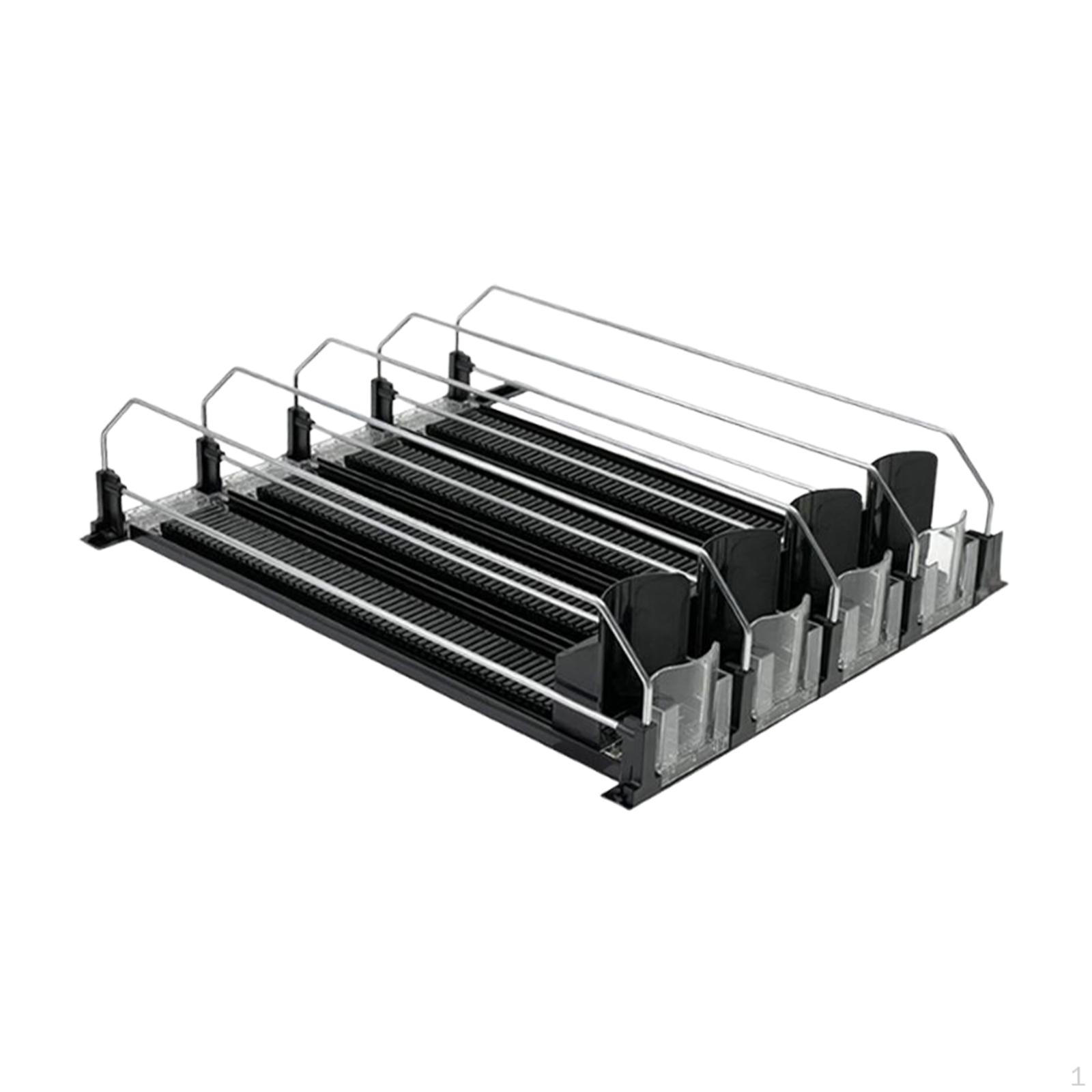 

Drink Organizer for Fridge Automatic Propeller Can Dispenser Commodity Shelves чорний