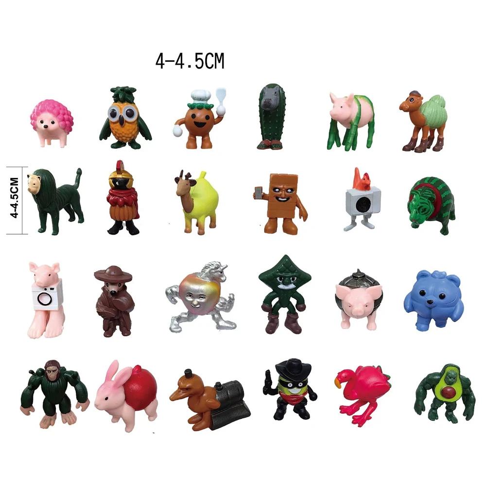 8-24Pcs Italian Brainrot Anime Action Figure Set Tung Tung Sahur Tralalero Tralala Bombardino Crocodilo Figures Model Toy Gifts