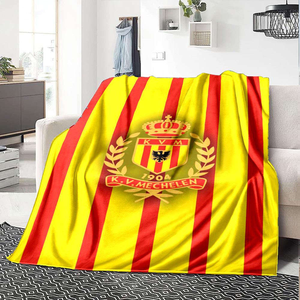 KV Mechelen Print Flannel Blanket High Quality Warm Comfortable Cover for All Seasons Perfect for Gifts Home Decor