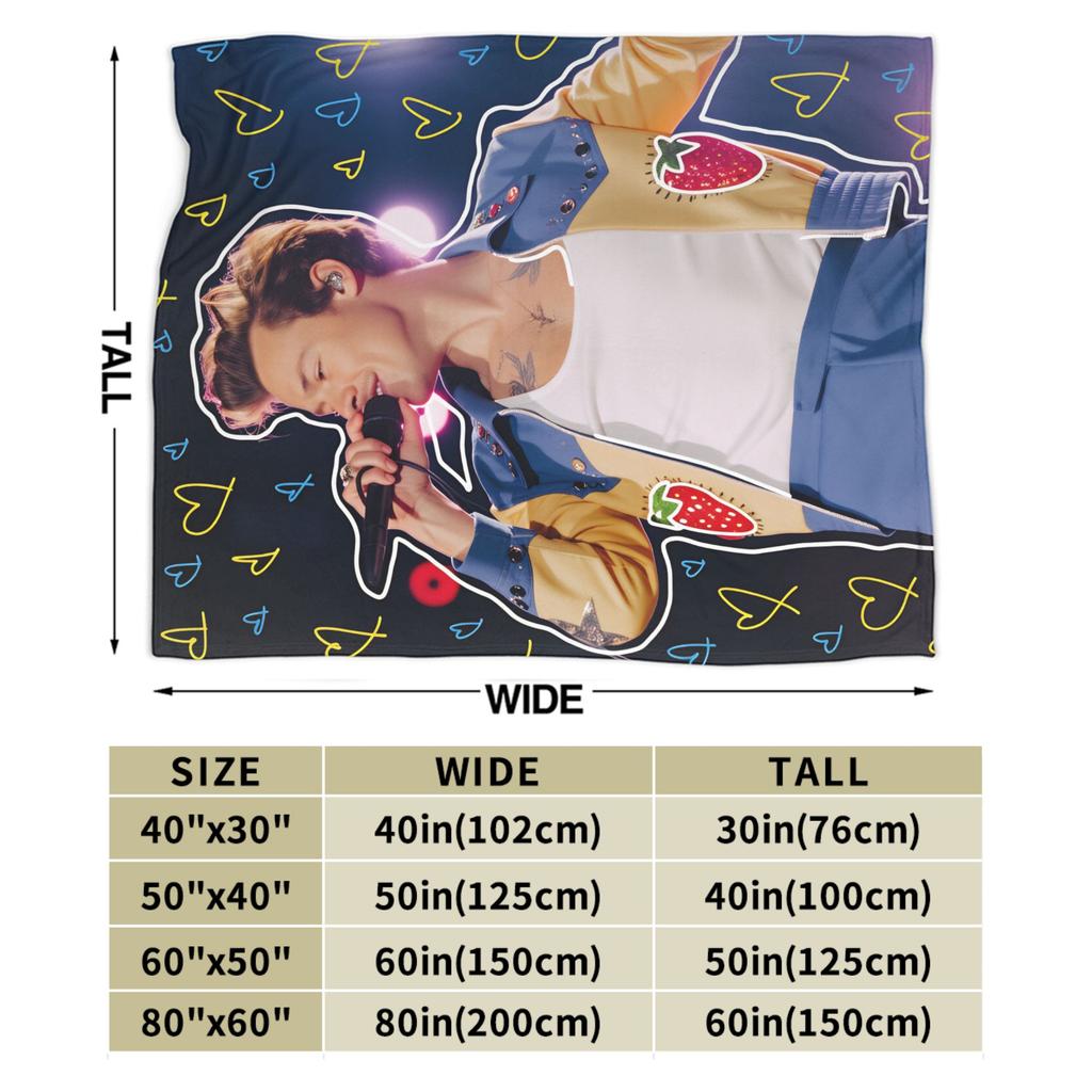 H-Harry Styles Warm Soft Blanket Girls Boys Plush Throw Blanket Graphic Living Room Flannel Bedspread Sofa Bed Cover
