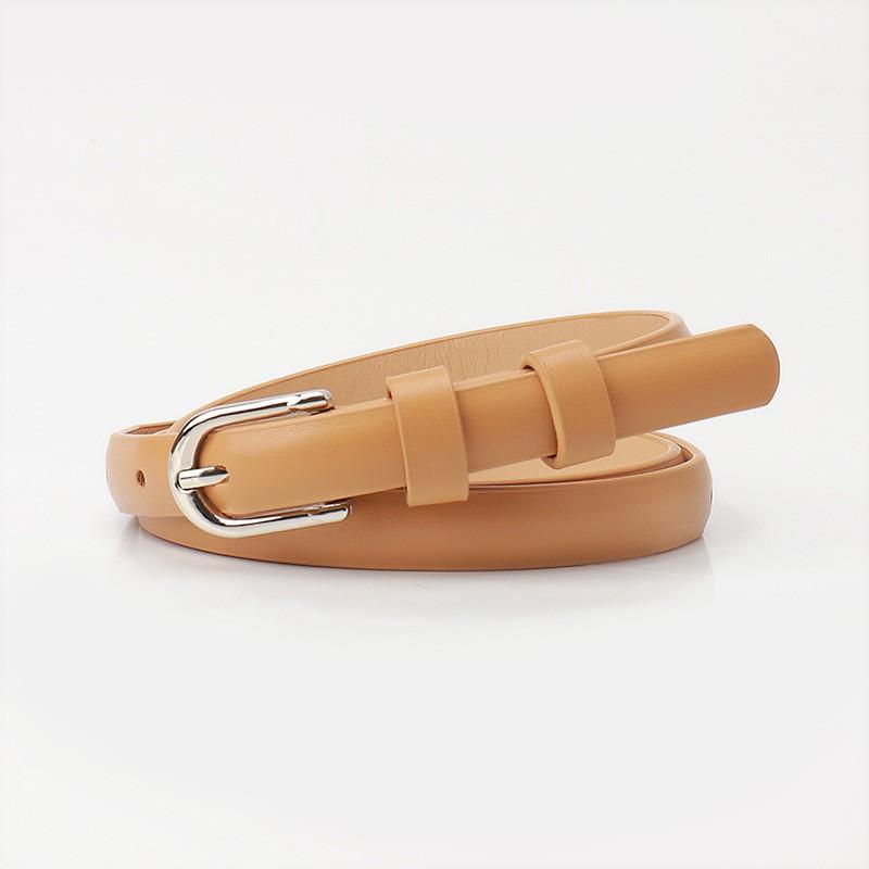 Slim Womens Fashion Belt With Alloy Pin Buckle Adjustable Waistband Jeans Skirts Casual Outfits