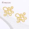 2/4/6Pcs 18K Gold Plated Chinese Knot Charms Connectors,High-quality Earring Links For Earrings Necklace Making DIY Accessories