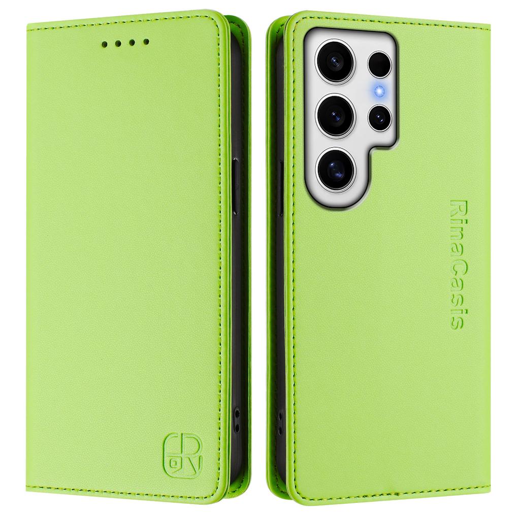 For Samsung Galaxy S24 Ultra Leather Case RINACASIS RC01 Phone Cover with RFID Blocking Wallet Stand
