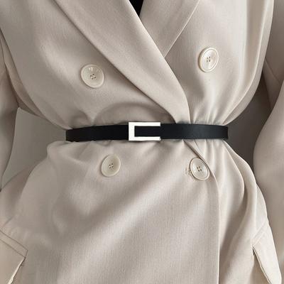 Leather Women Waist Belt DesignerWomen Dress Party Cowhide Knot Belt Gold Alloy Buckle Waistband Jeans Female Gift