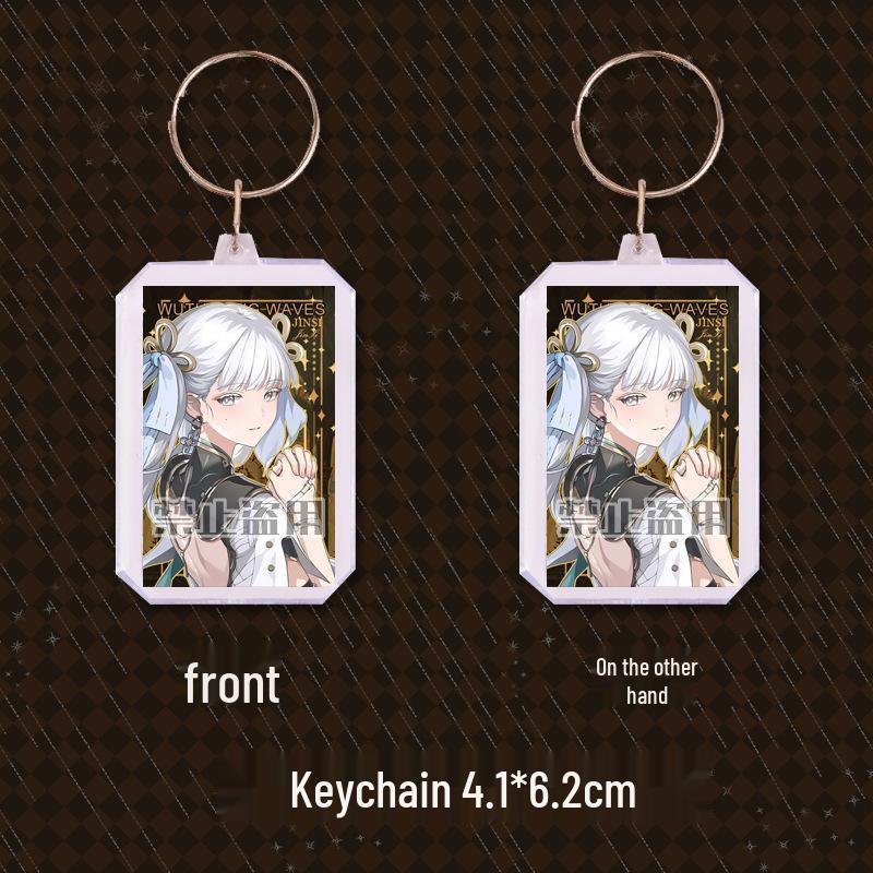 Wuthering Waves: Jixi Keychain, Laser Ticket Stub, Anime Merchandise, Postcard, Bookmark, Gift Badge
