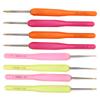 8 Stück Häkelnadeln, 1 mm bis 2,75 mm, bunter Kunststoffgriff, feine Häkelnadeln für Strickanfänger