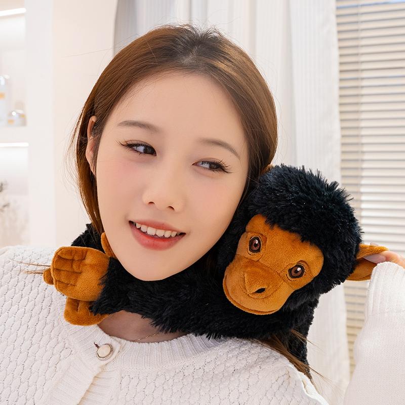 Nouvelle Décoration Accompagne 1 Pièce 50cm Peluches Orang-outan Noirs Douces Peluches Dessin Animé Singe Poupée Oreiller Câlin Pour Cadeaux d'Anniversaire