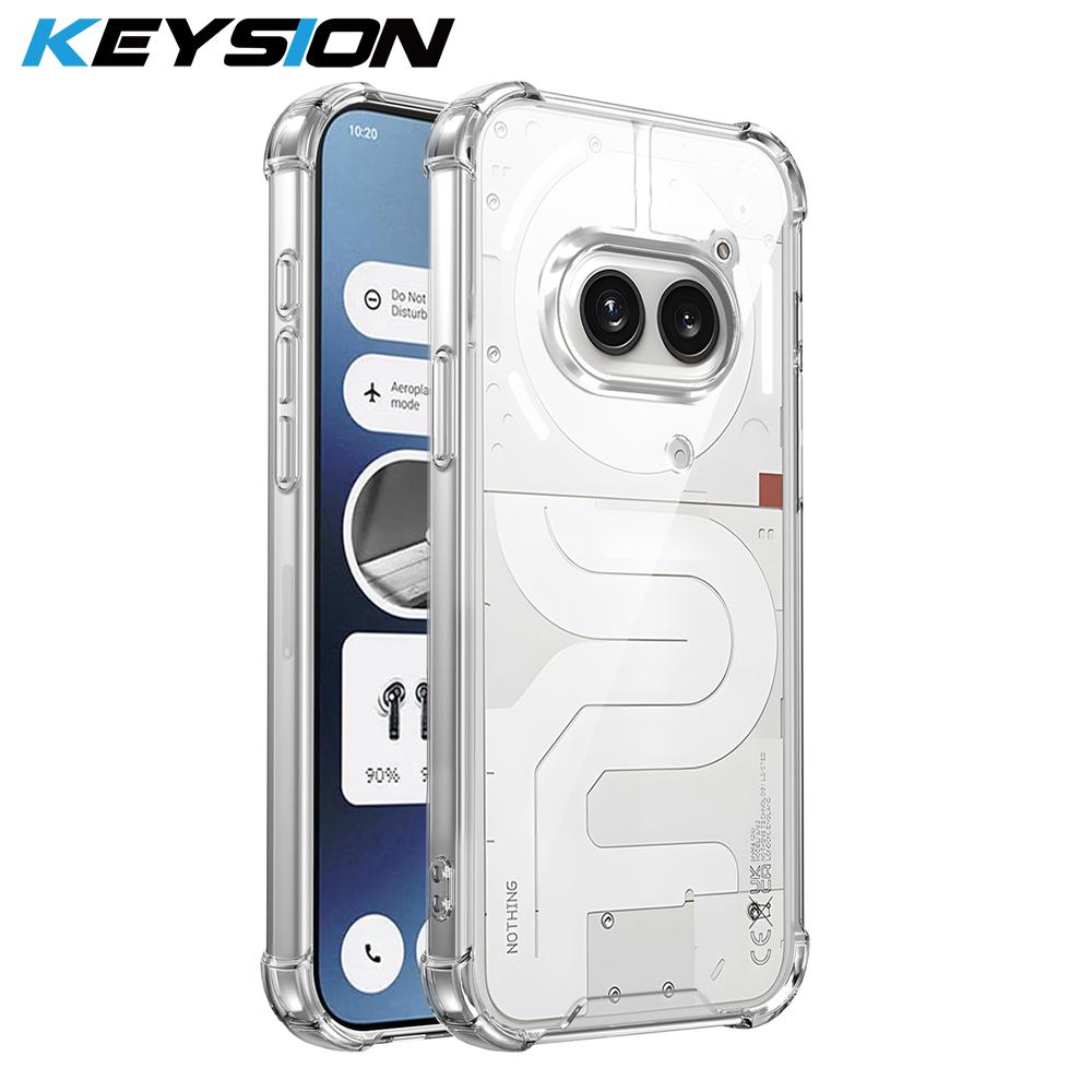 

KEYSION Four-Corners Shockproof Transparent Case for Nothing Phone 2A Plus Soft TPU+PC Clear Phone Cover for Nothing Phone 2A for Nothing 2A Plus чистый
