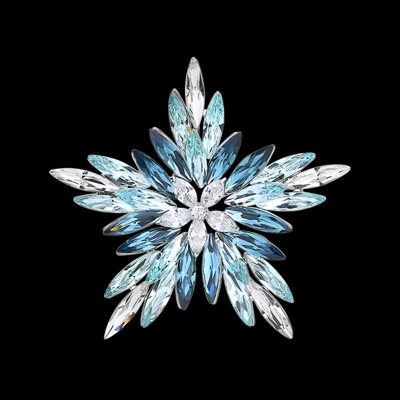 Light Luxury Three-dimensional Starlight Brooch, High-end Women's Exquisite Gradient Crystal Brooch, Niche Design Sense Brooch