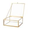 Retro Transparent Förvaringslåda Godis Smycken Kristall Ädelstenslåda Örhängen Glas Smyckeskrin Smyckesförvaring Ställ Skrivbordsbehållare
