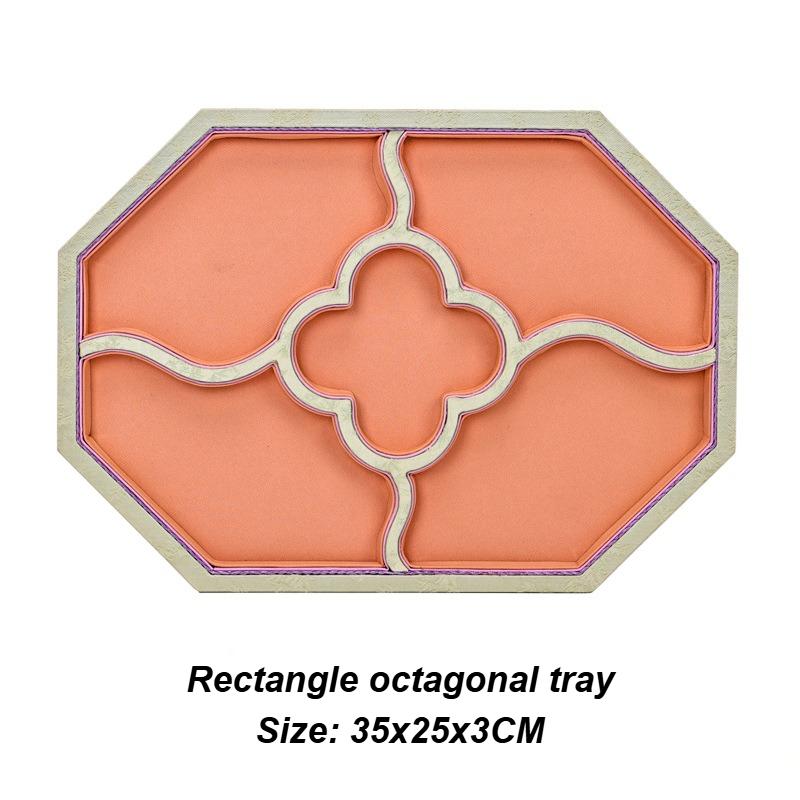 Octagonal Jewelry Tray Creative Jade Storage Display Tray Counter Bracelet Display Plate Live Streaming Jewelry Shooting Props