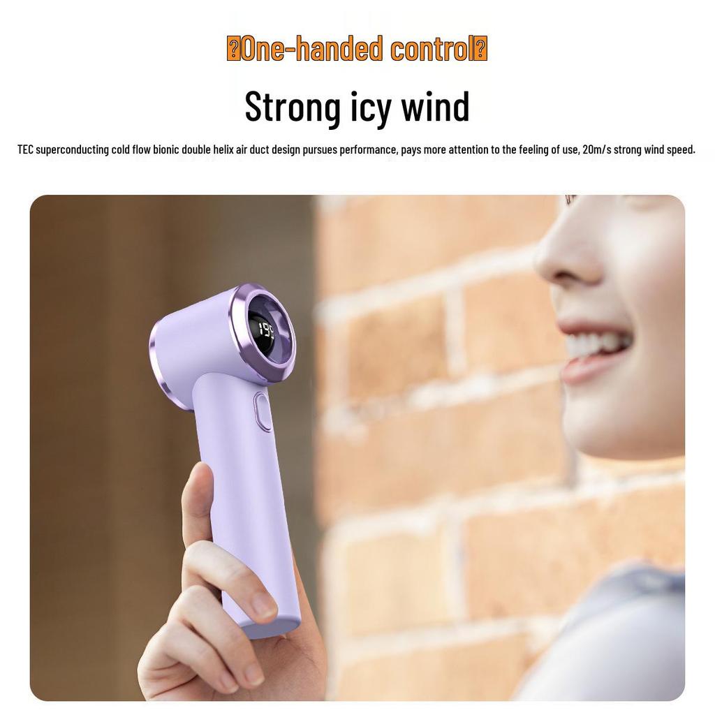 2026 T236 Mini High-Speed Handheld Fan, 199-Speed, USB Charging, Portable Turbo Fan